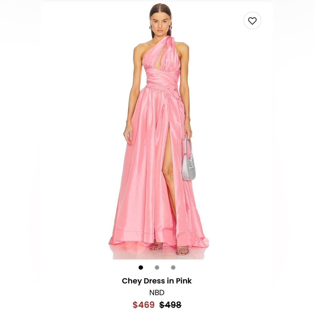 Revolve NBD Pink One-Shoulder Dress
